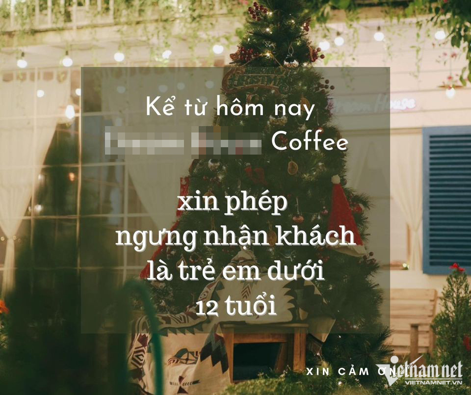 Chủ quán cà phê ở Đà Nẵng lên tiếng việc miễn tiếp khách là trẻ em dưới 12 tuổi